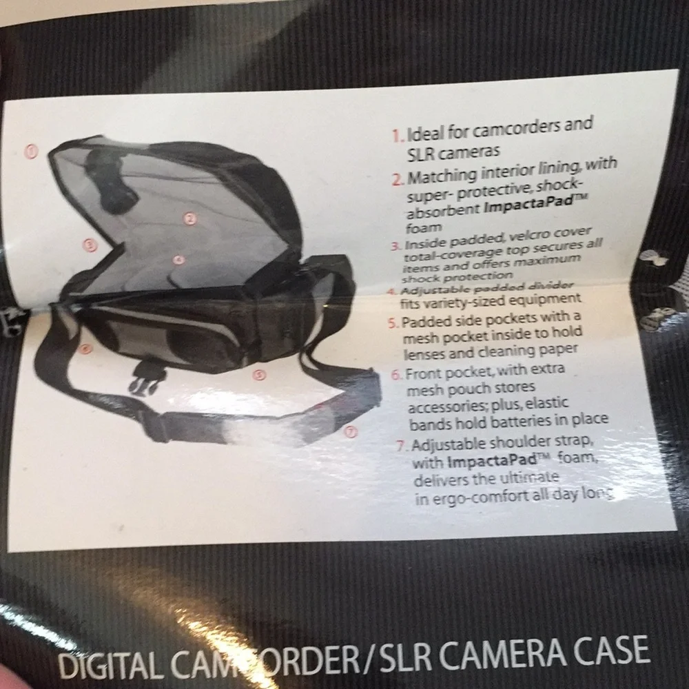 🆕 black digital camcorder/ slr camera bag